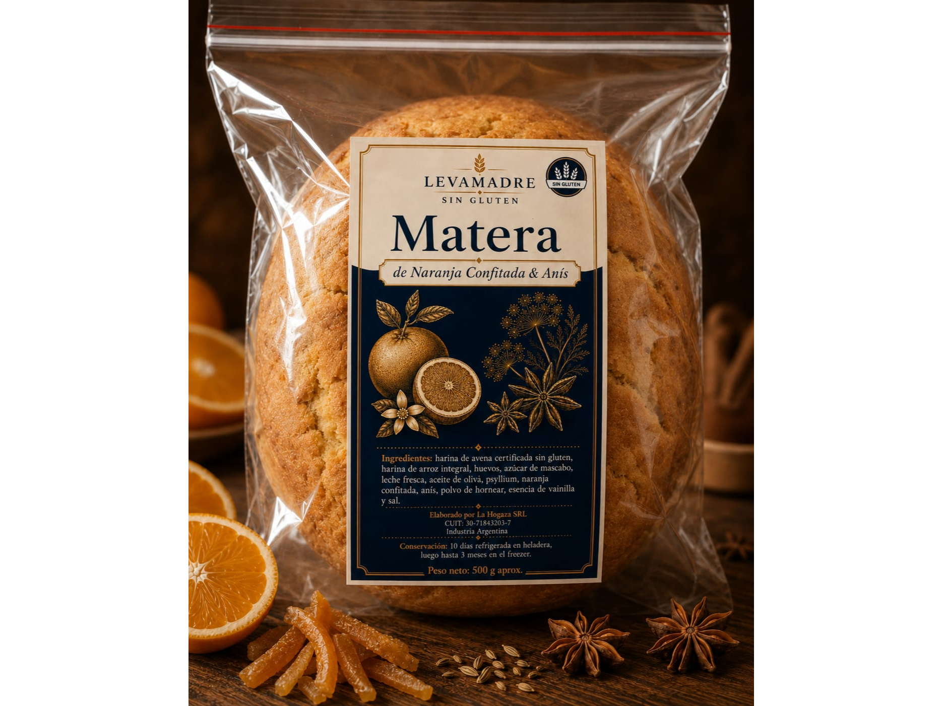 TORTA MATERA CON NARANJAS CONFITADAS Y ANIS