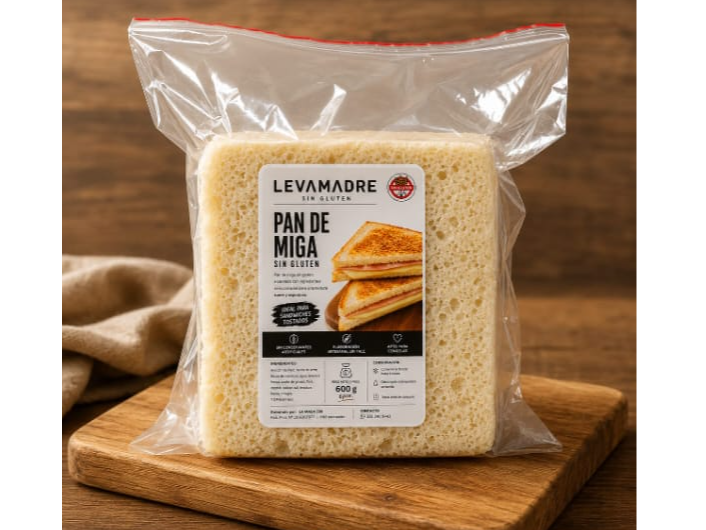 PAN DE MIGA SIN  GLUTEN - 10A 12 FETAS APROX