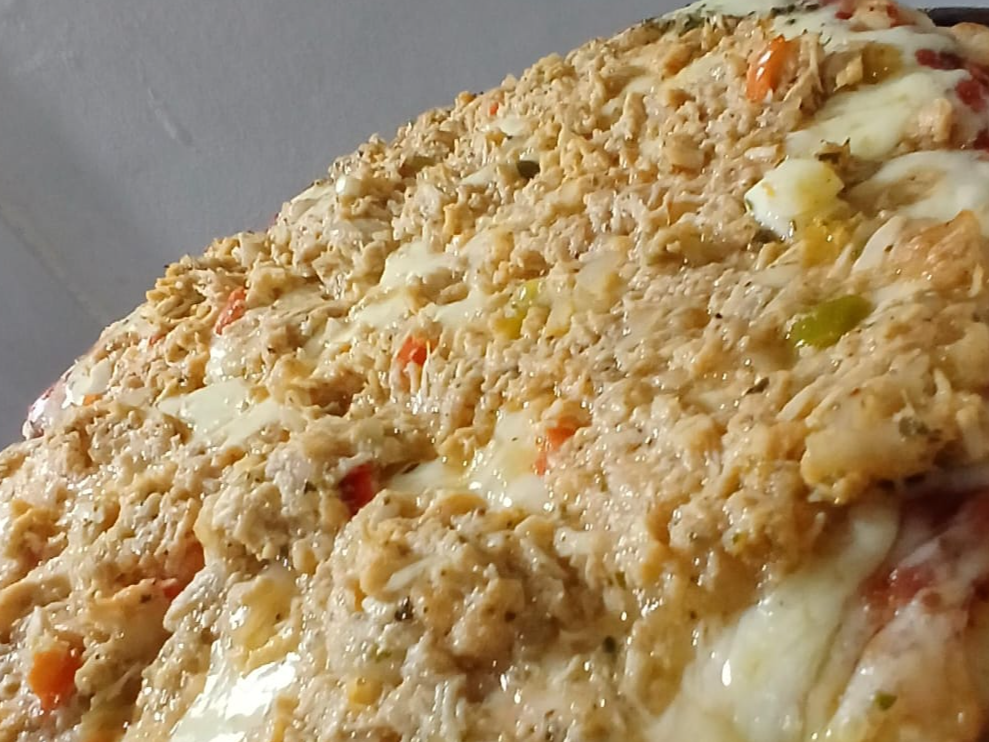 Media pizza de pollo