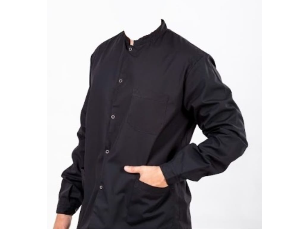 ART 050 - N  CHAQUETA MANGAS LARGAS NEGRA CON BROCHES