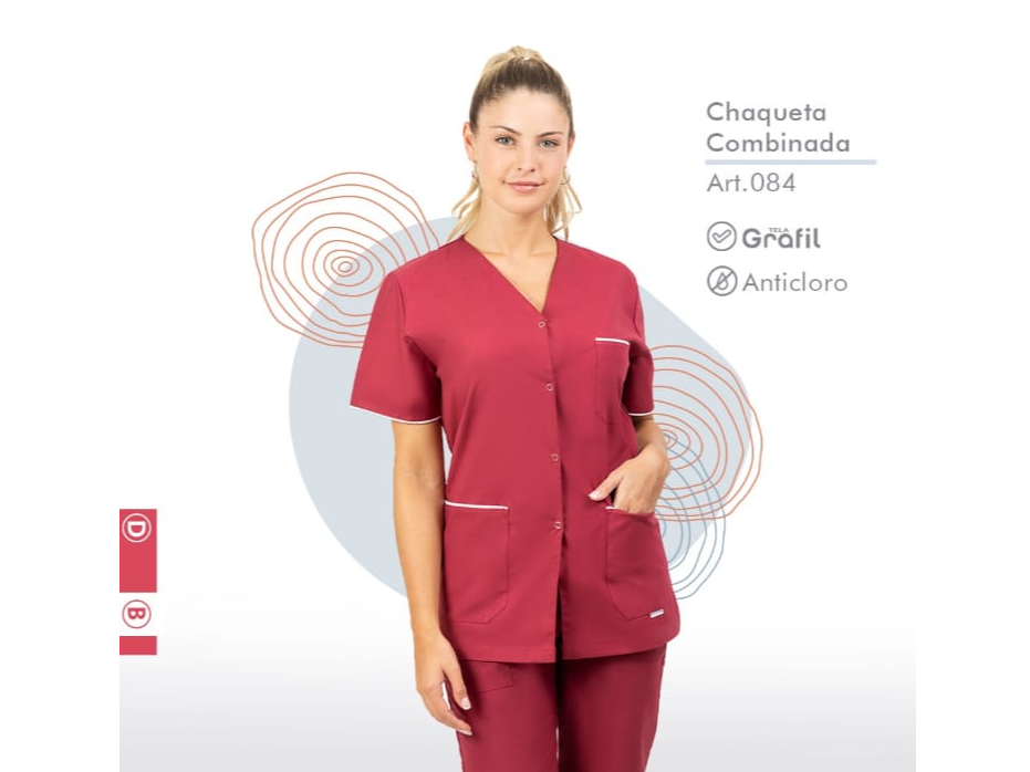 ART 084 - DB CHAQUETA COMBINADA CON BROCHES