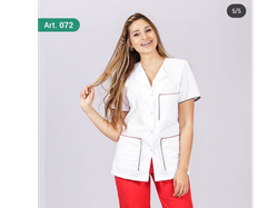 ART 072 - BRN CHAQUETA COMBINADA CON BROCHES