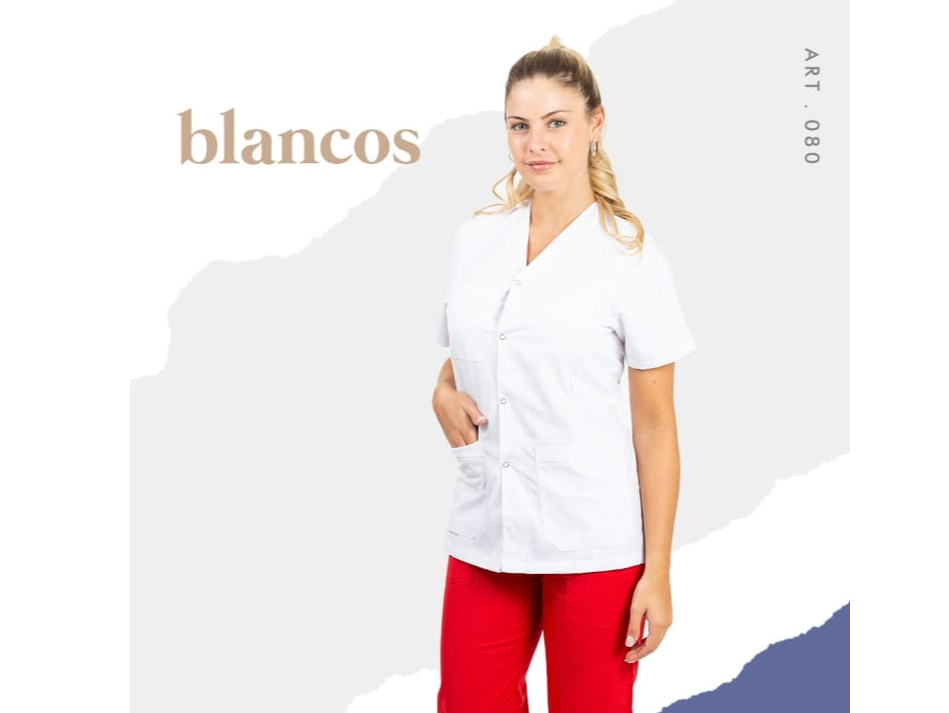 ART 080 - B CHAQUETA BLANCA CON BROCHES