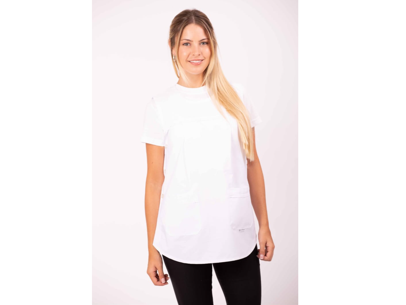 341 - B PONCHITO BLANCO CON BRODERIE