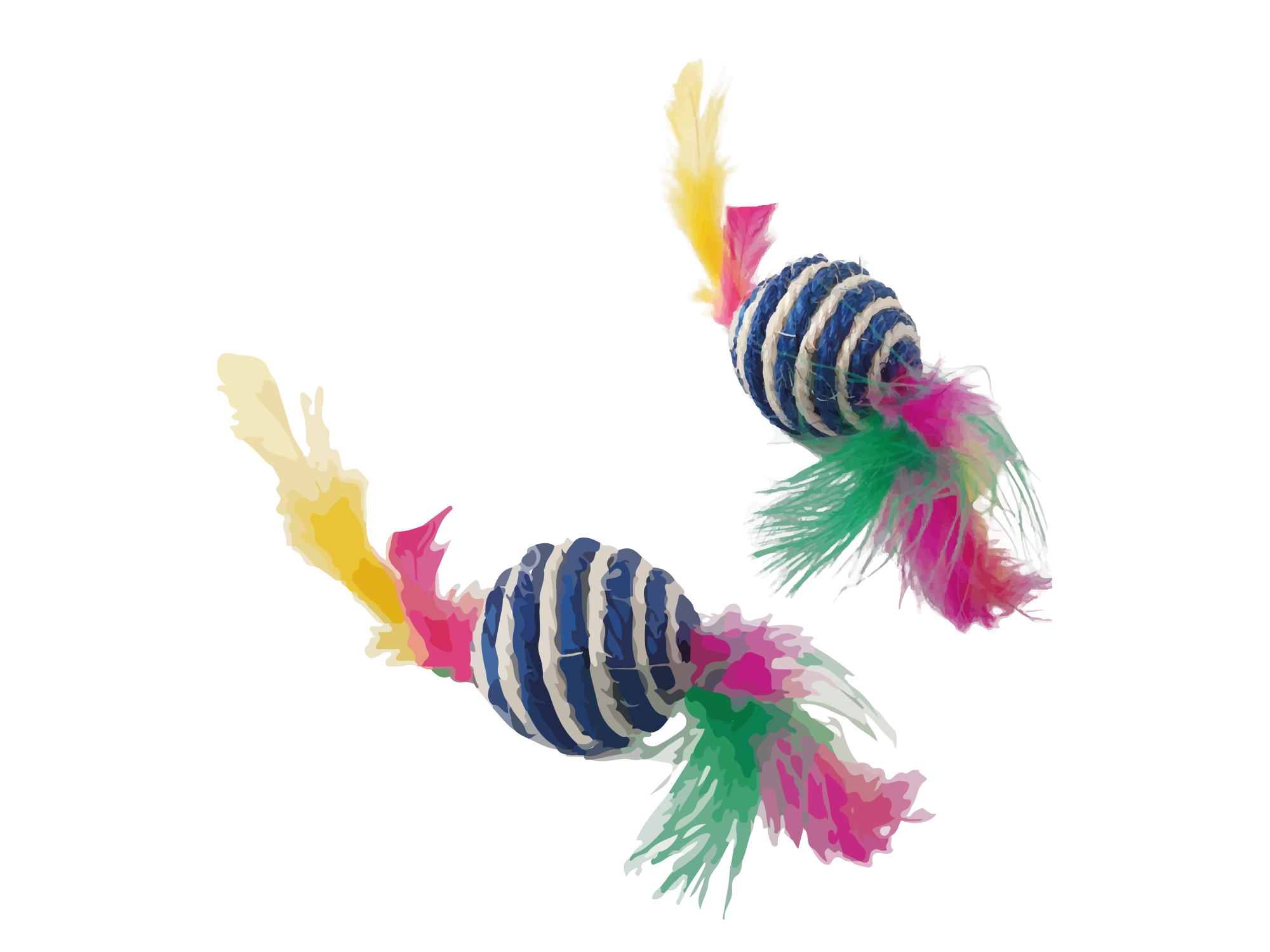 SONAJERO CON PLUMAS PARA GATO