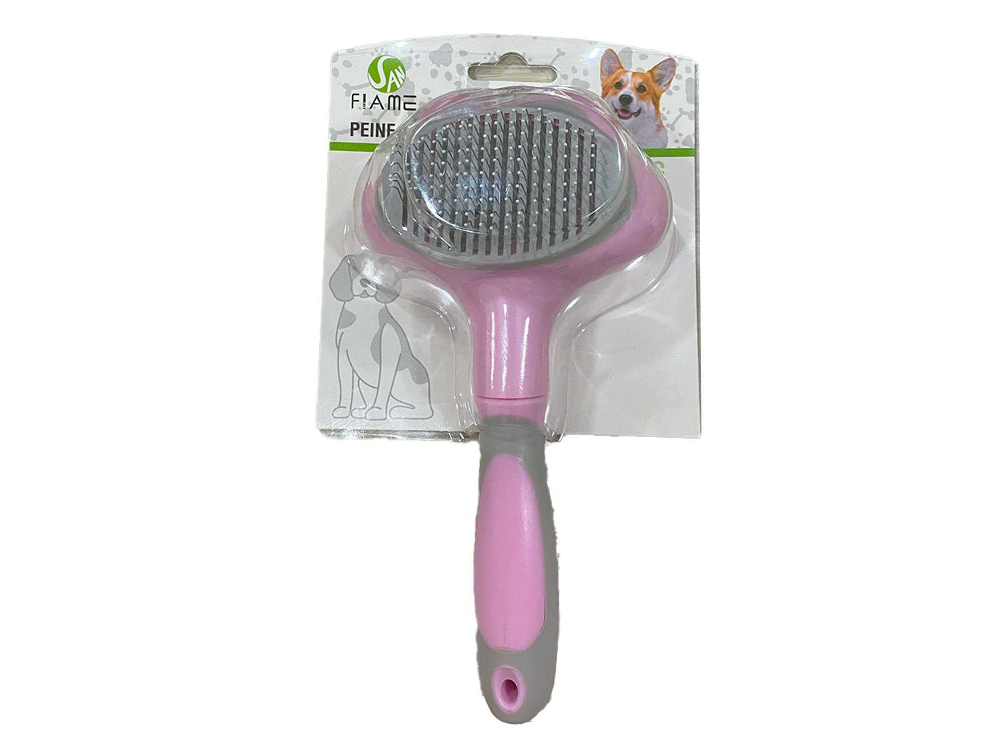 PEINE AUTOLIMPIABLE CON BOTON 20158