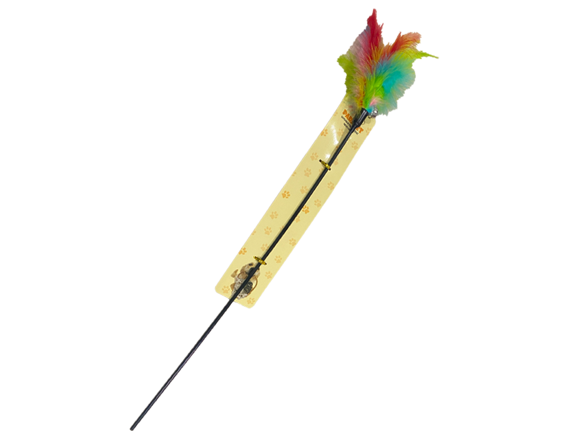 CAÑA PARA GATO PLUMAS COLORES