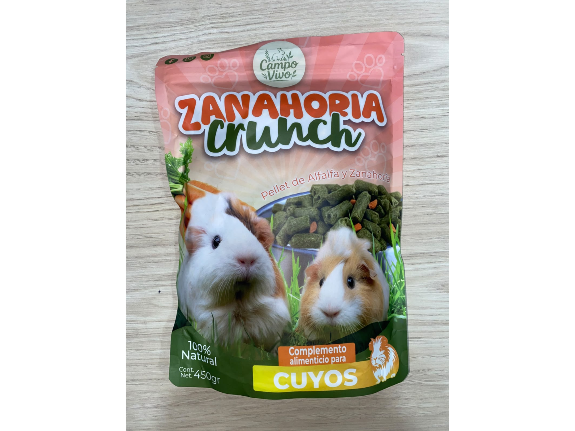 Alimento zanahoria crunch 450gr cuyo