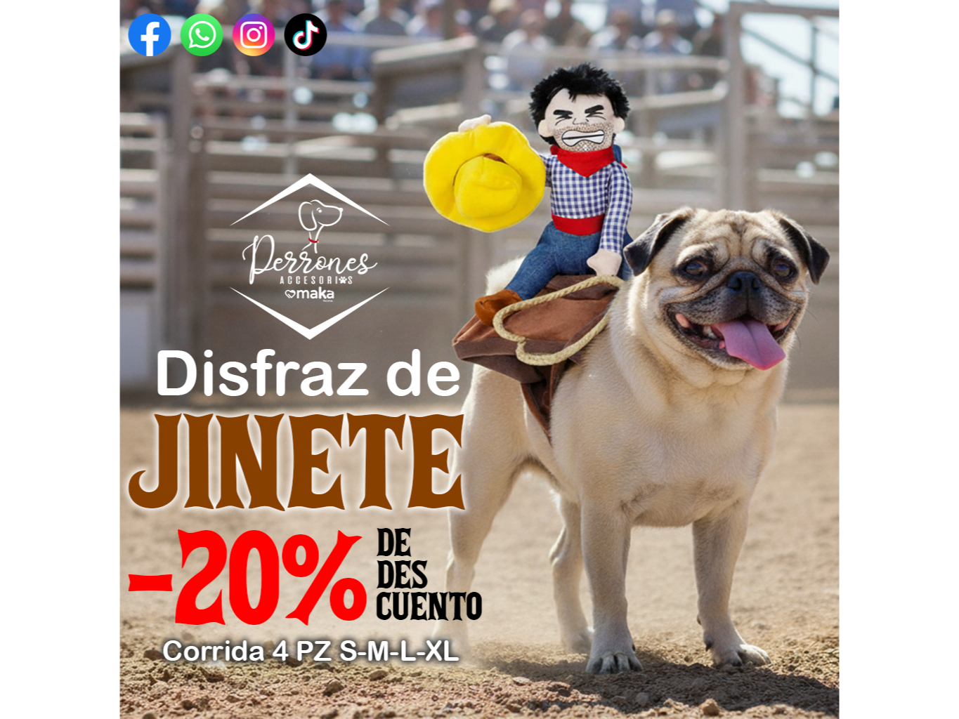 VAQUERO - JINETE 4 PZ - S - M - L - XL (Copia)