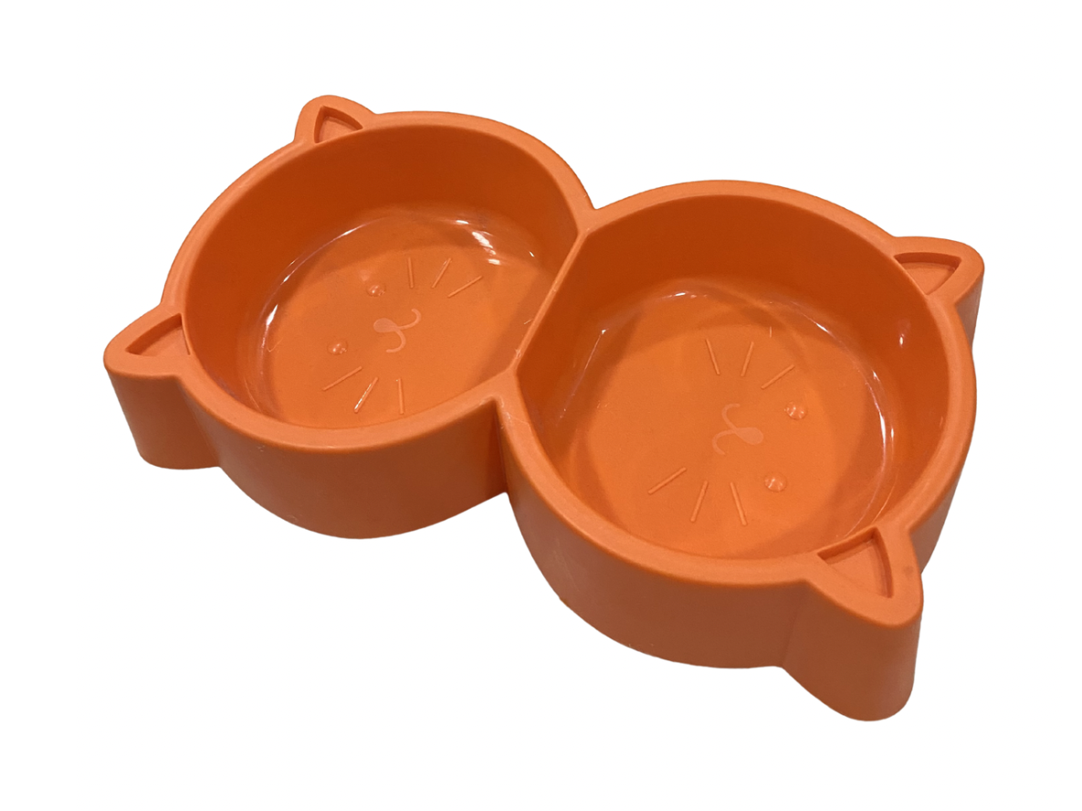 Plato con cara de gato doble PLAT-1037