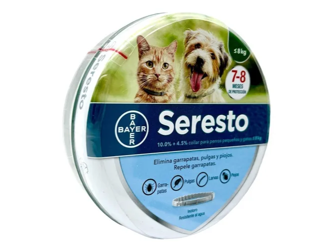Seresto collar antipulgas chico para perros y gatos