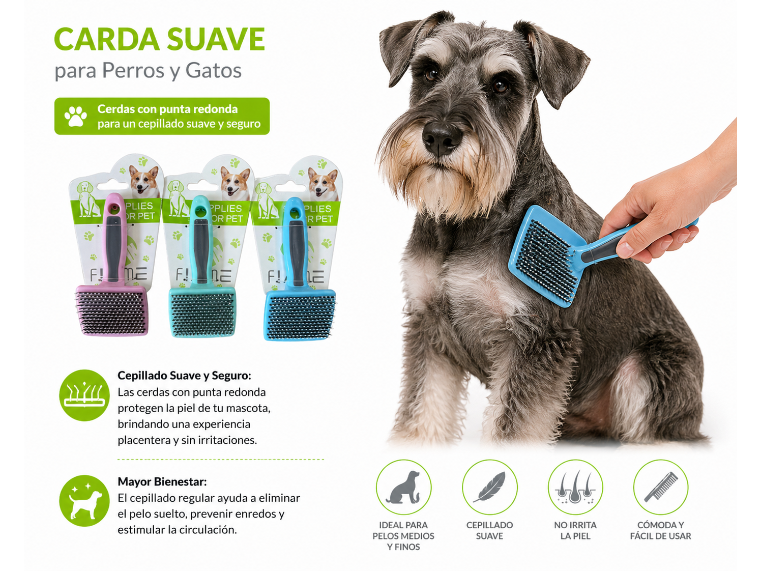 CARDA CHICA PLASTICO CUADRADA  FIAME - 23865