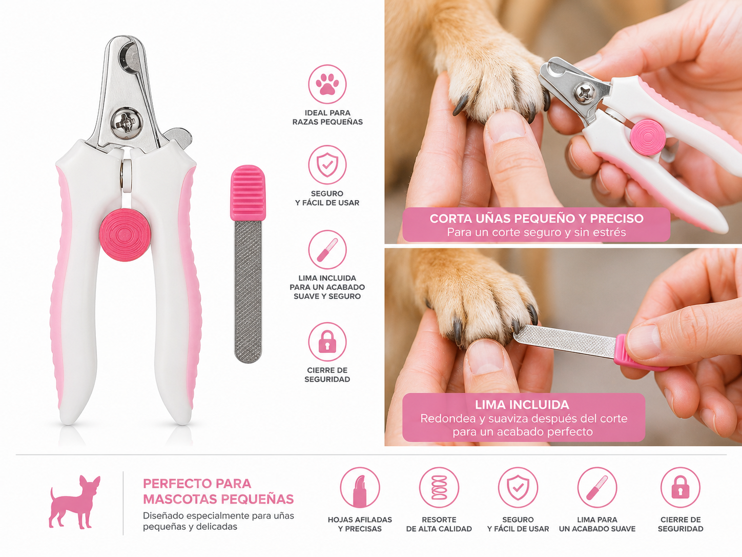 CORTA UÑAS CON LIMADOR PEQUEÑO 88017