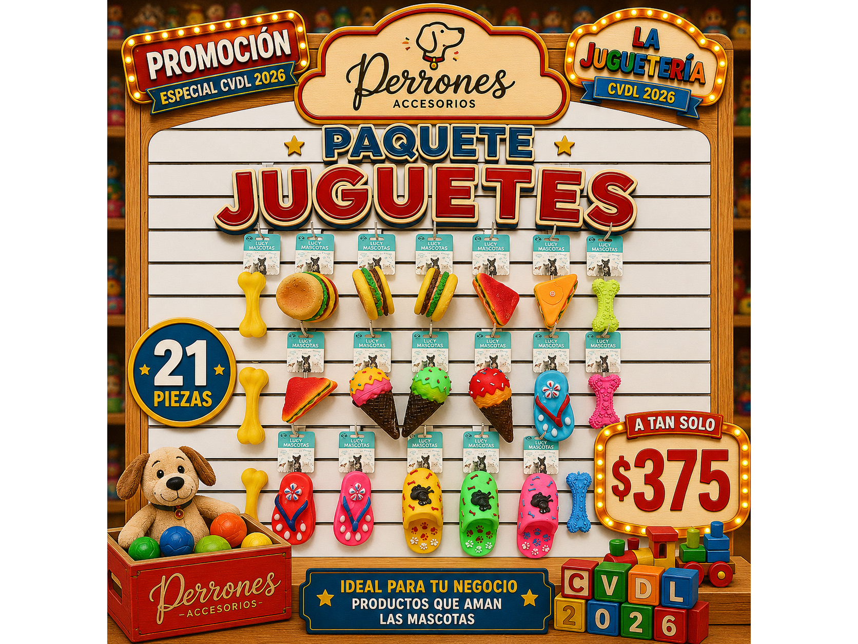 Paquete Juguetes (21 pz) $375