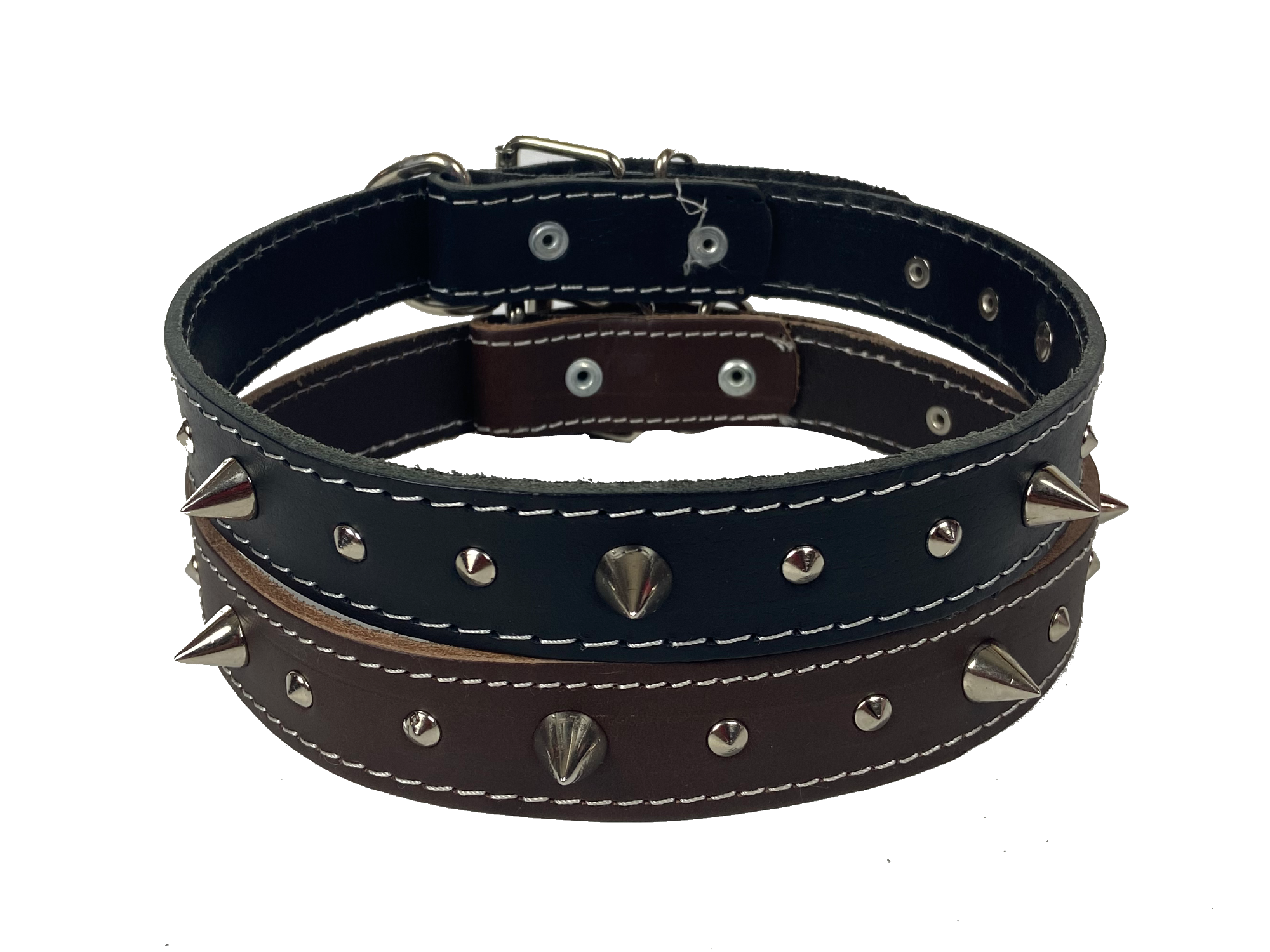 COLLAR DE PIEL CON PICOS