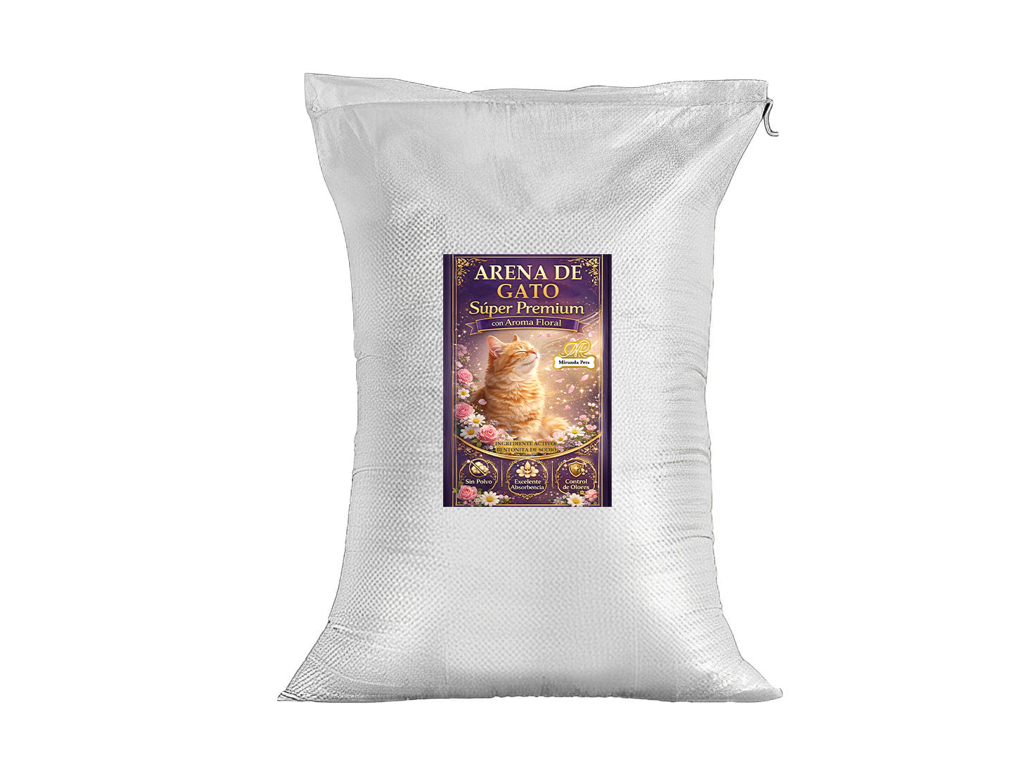 MP ARENA DE GATO SUPER PREMIUM CON AROMA FLORAL 25 KG MPBASUP25K