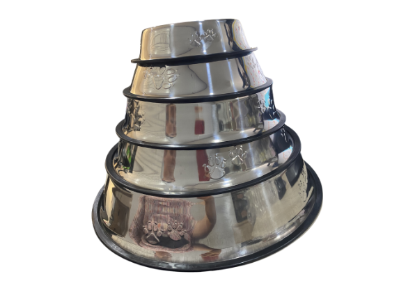 PLATO DE ACERO INOXIDABLE DISEÑO HUELLAS