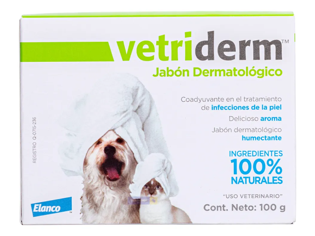 Vetriderm Jabon dermatologico 100gr.