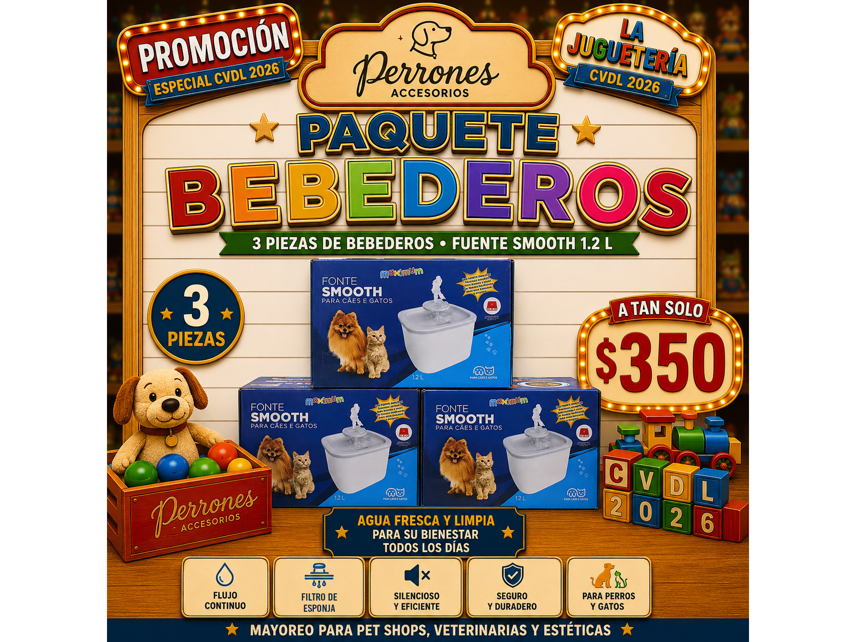 Bebederos Fuentes 3 pz $350 para perros y gatos