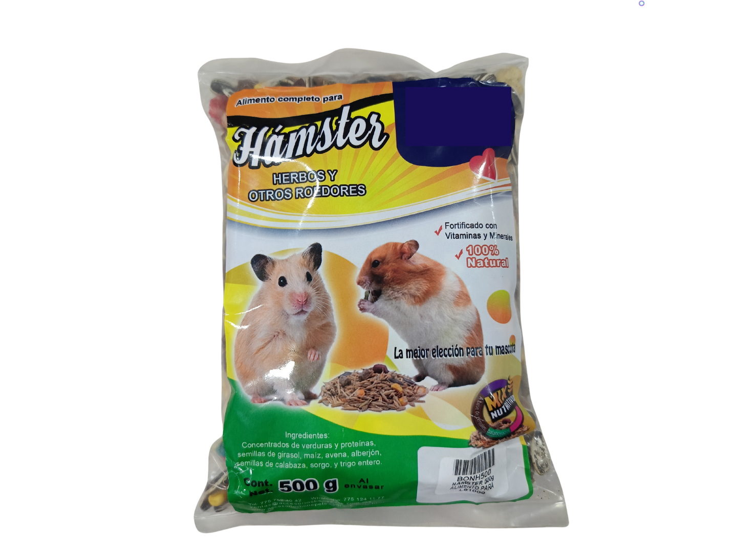 ALIMENTO PARA HAMSTER 500 G BONH500