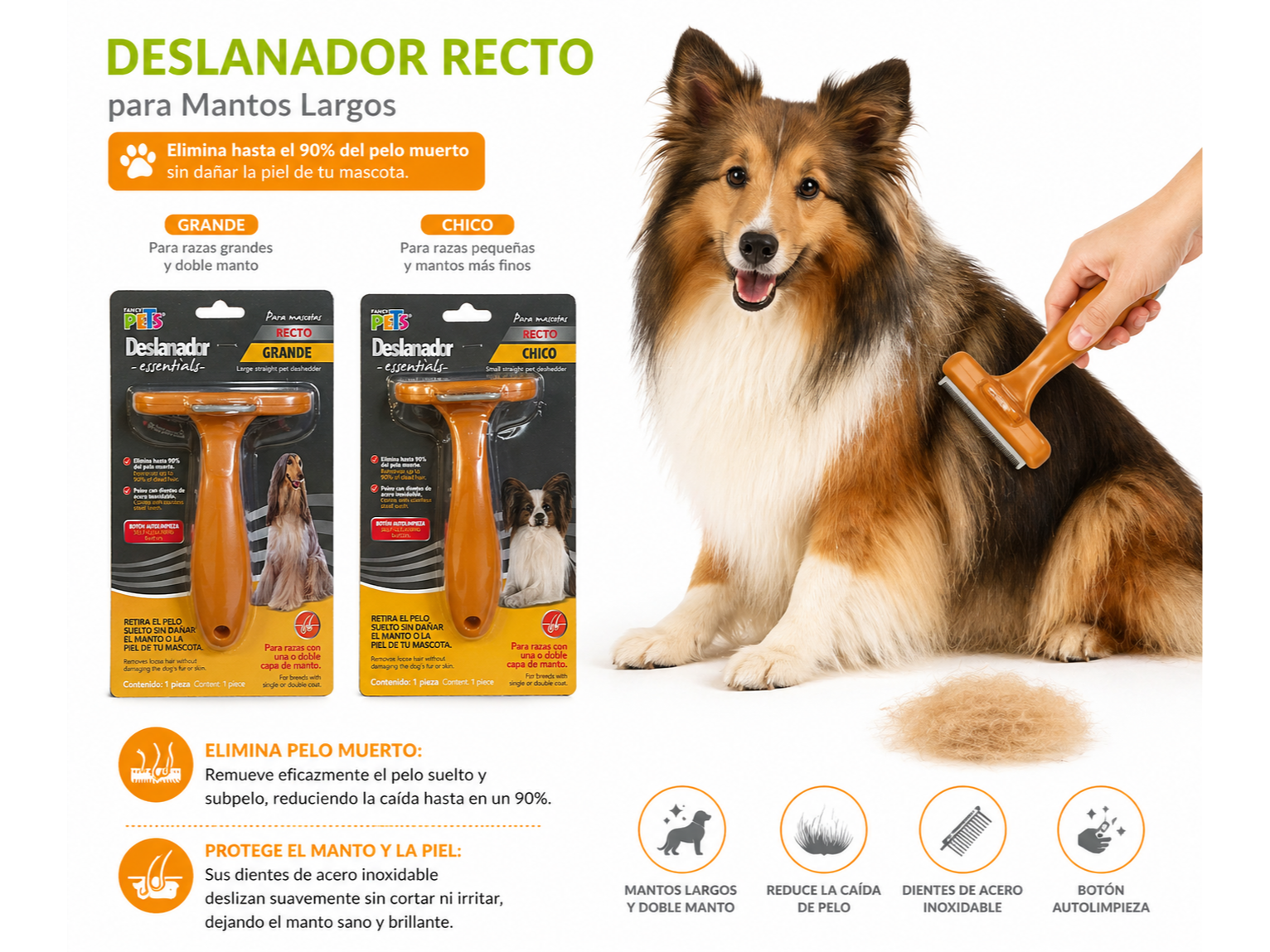 Deslanador recto