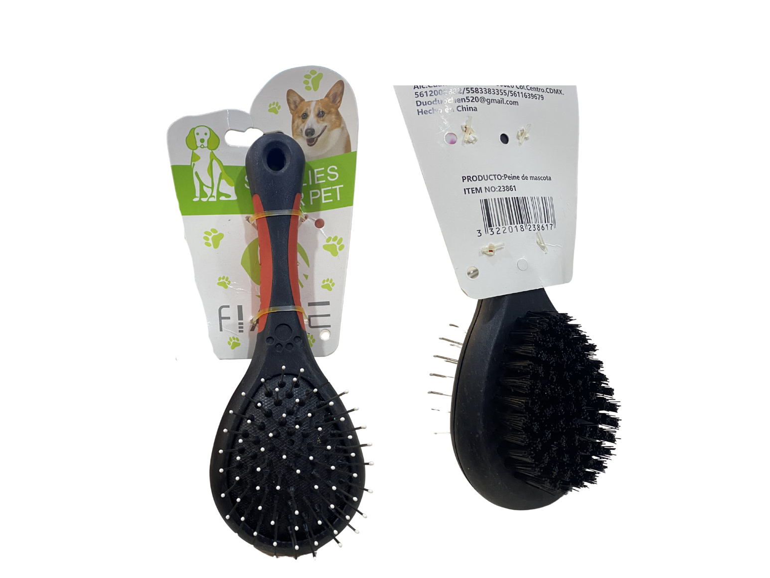 PEINE DE PLASTICO DOBLE CARA CHICO