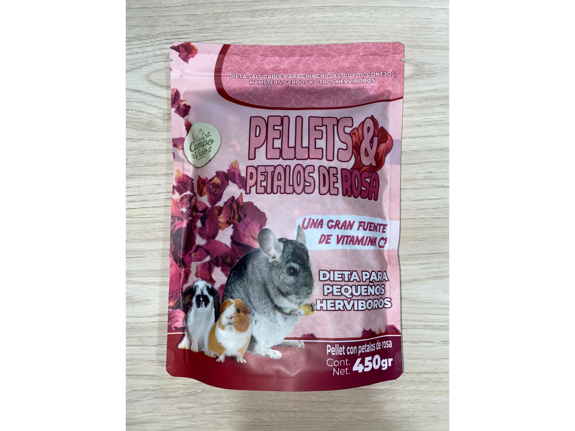 Alimento pétalos crunch 450gr chinchilla