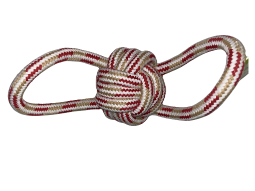 BOLA DE HILO CHICA CON AGARRADERAS JUGUETE PARA PERRO 17251