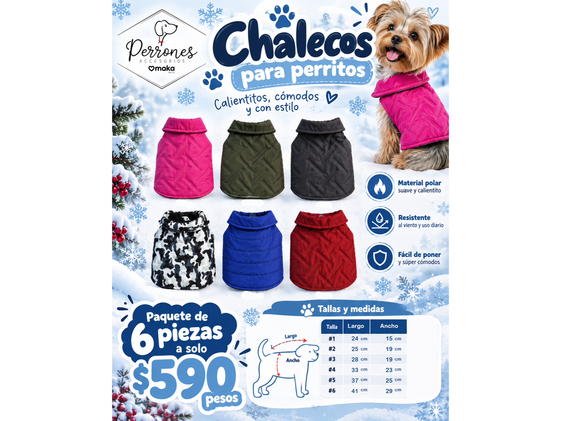 CORRIDA DE CHALECOS 6PZ