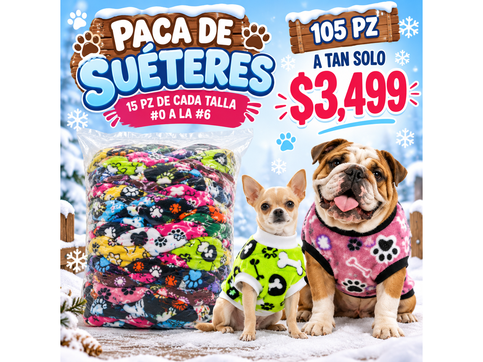 Paca de sueteres