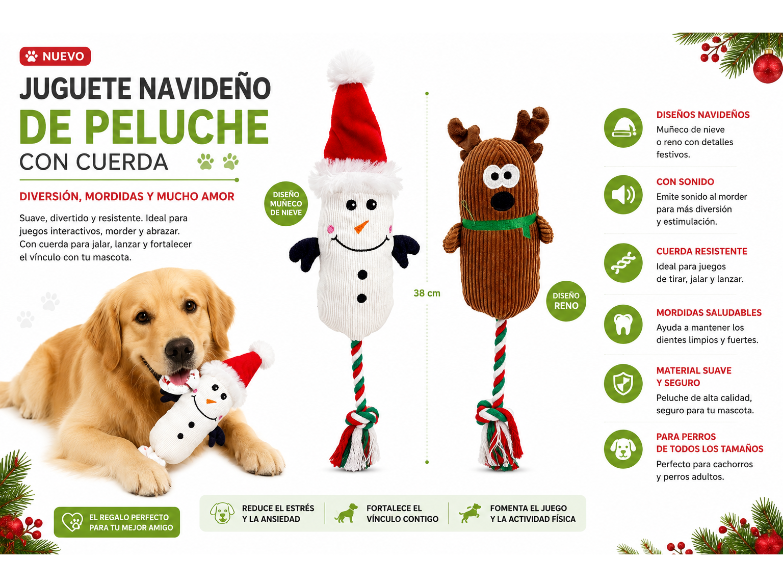 PELUCHE NAVIDEÑO - 27640