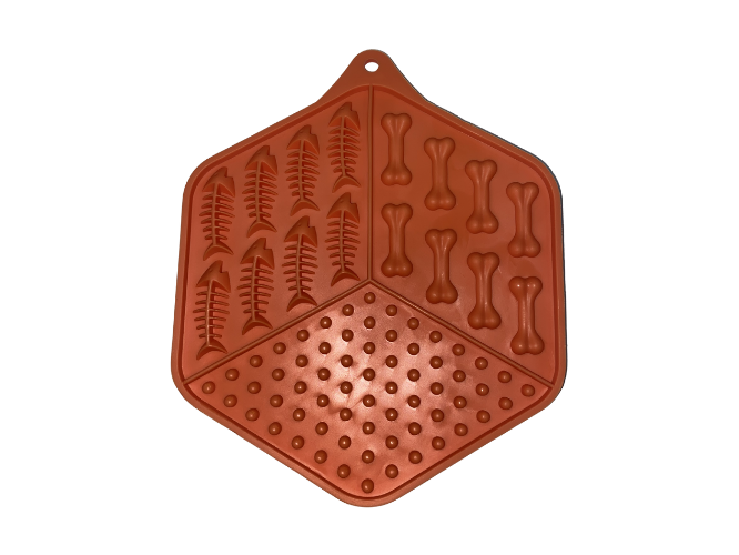 PLATO DE COMIDA PARA LAMER EXAGONAL CHICO 3 DIVISIONES 26726