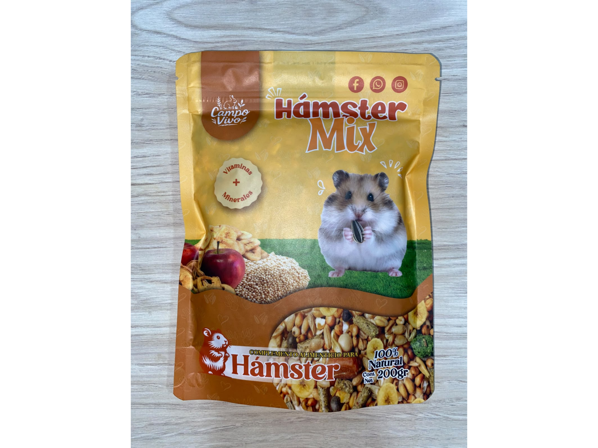 Alimento hamster mix amarillo 200gr mundo mascota 202509