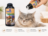 Talco desodorante para gato de baño en seco 812259