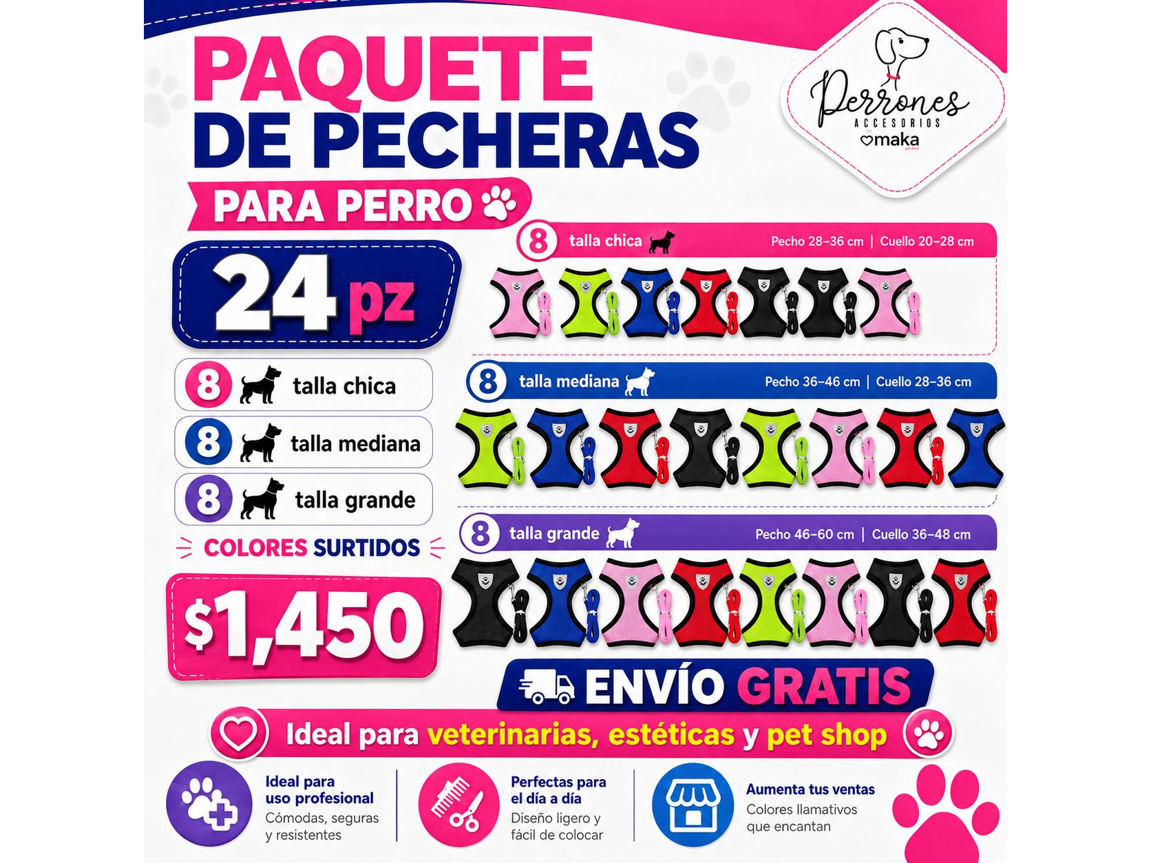 PAQUETE PECHERAS 24 PZ