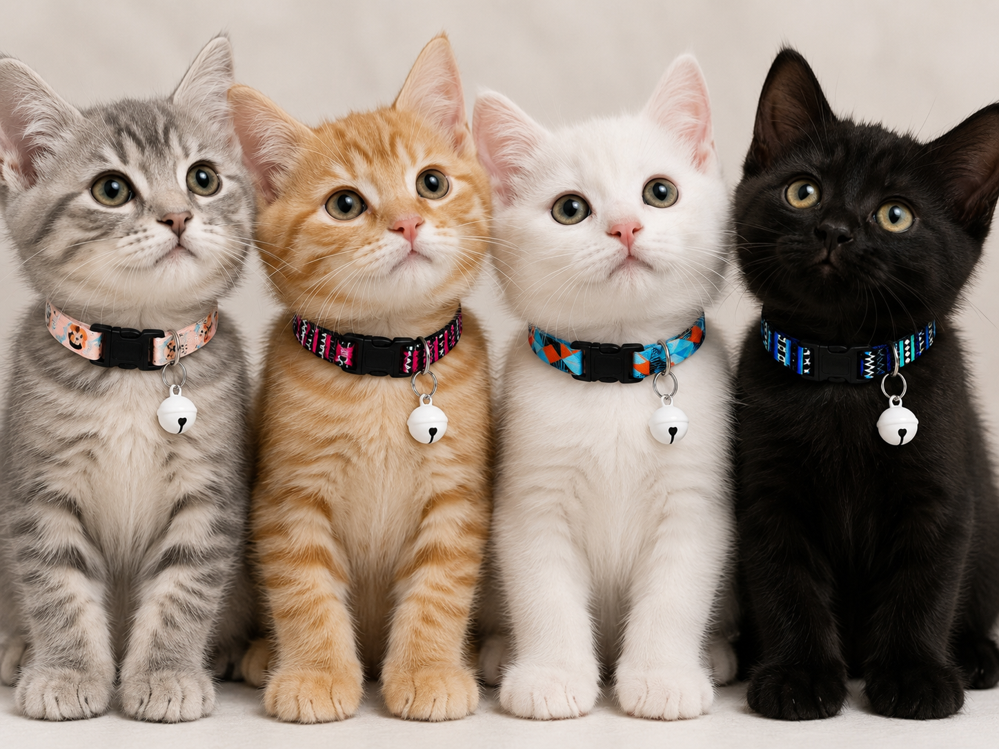 COLLAR PARA GATO ANTIAHOGO ABRE FACIL C/CASCABEL 1 CM 26437,26438,26439