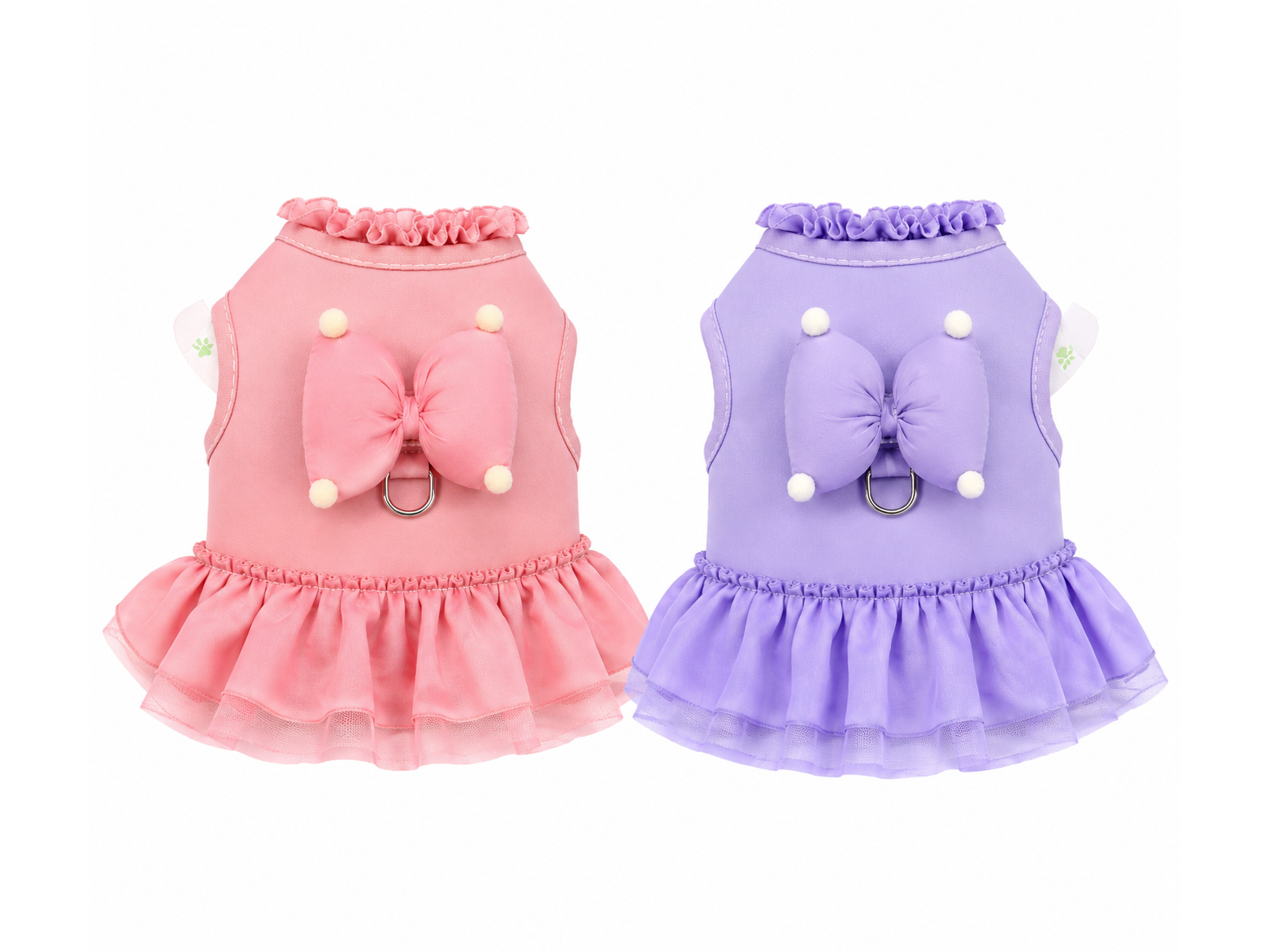 PECHERA CON CORREA VESTIDO COQUETO CON MOÑO