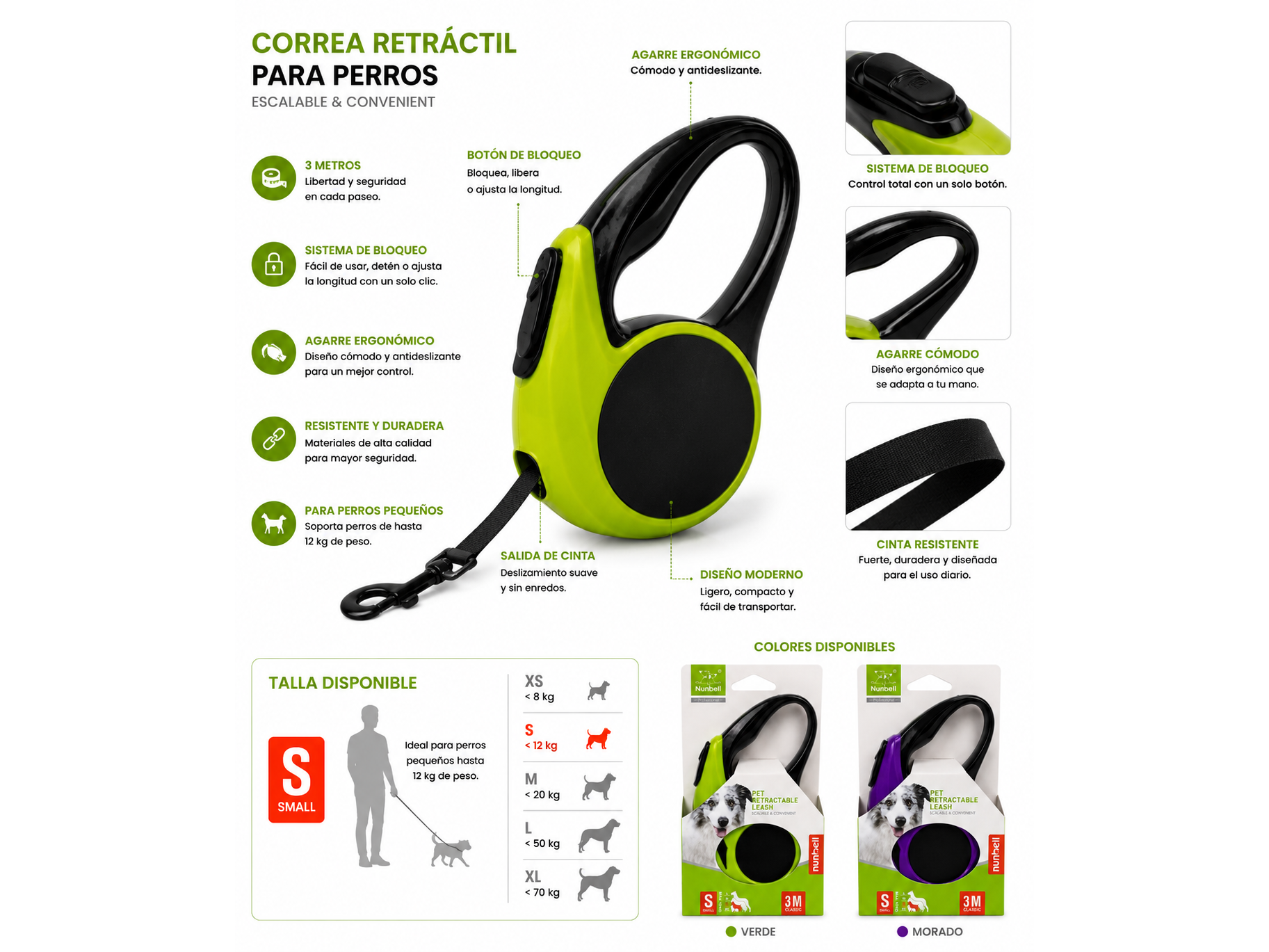 Correa Retractil razas chicas 17145