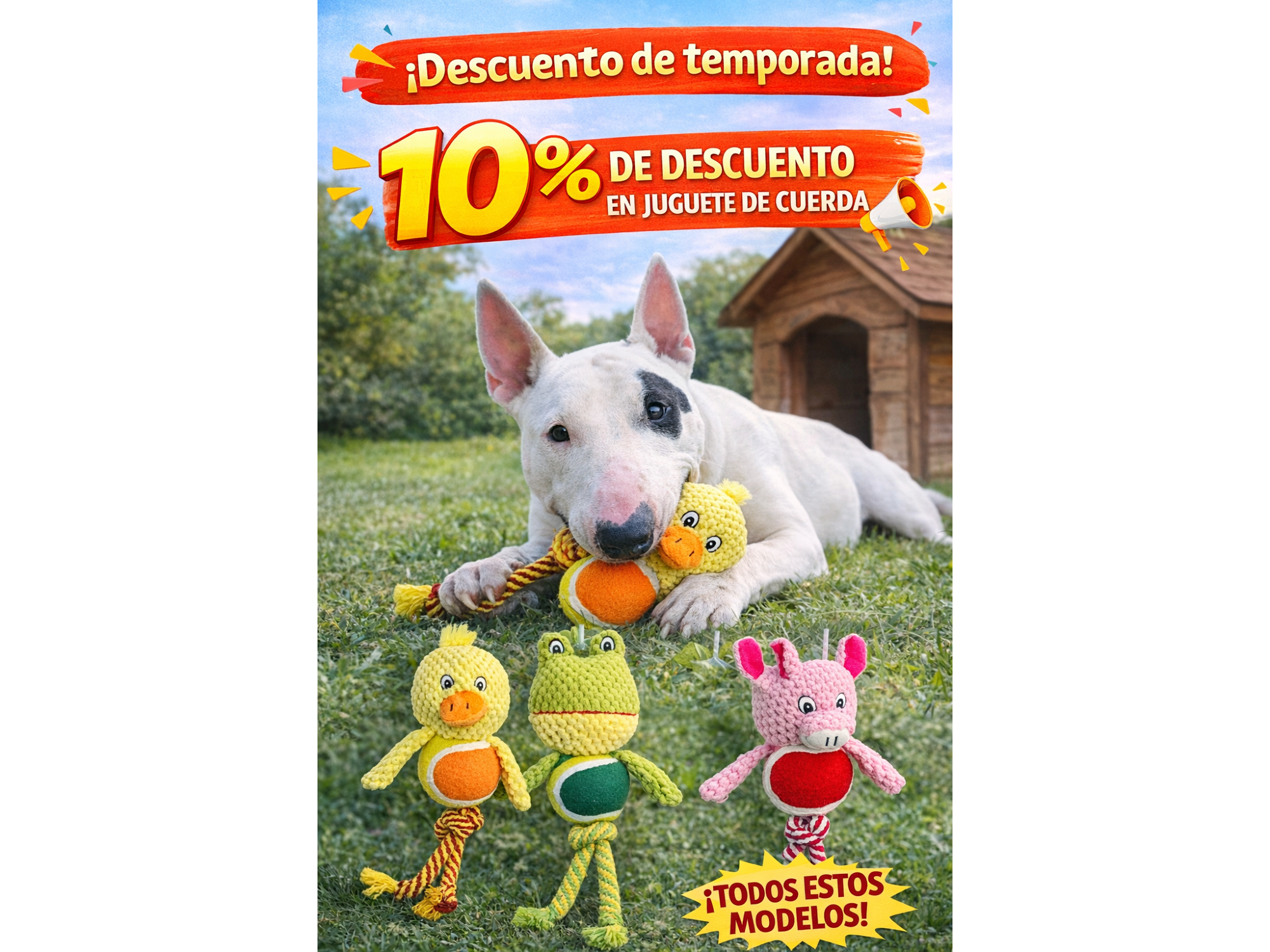 PELUCHE CON PELOTA DE TENIS Y CUERDA -27633 (Copia)