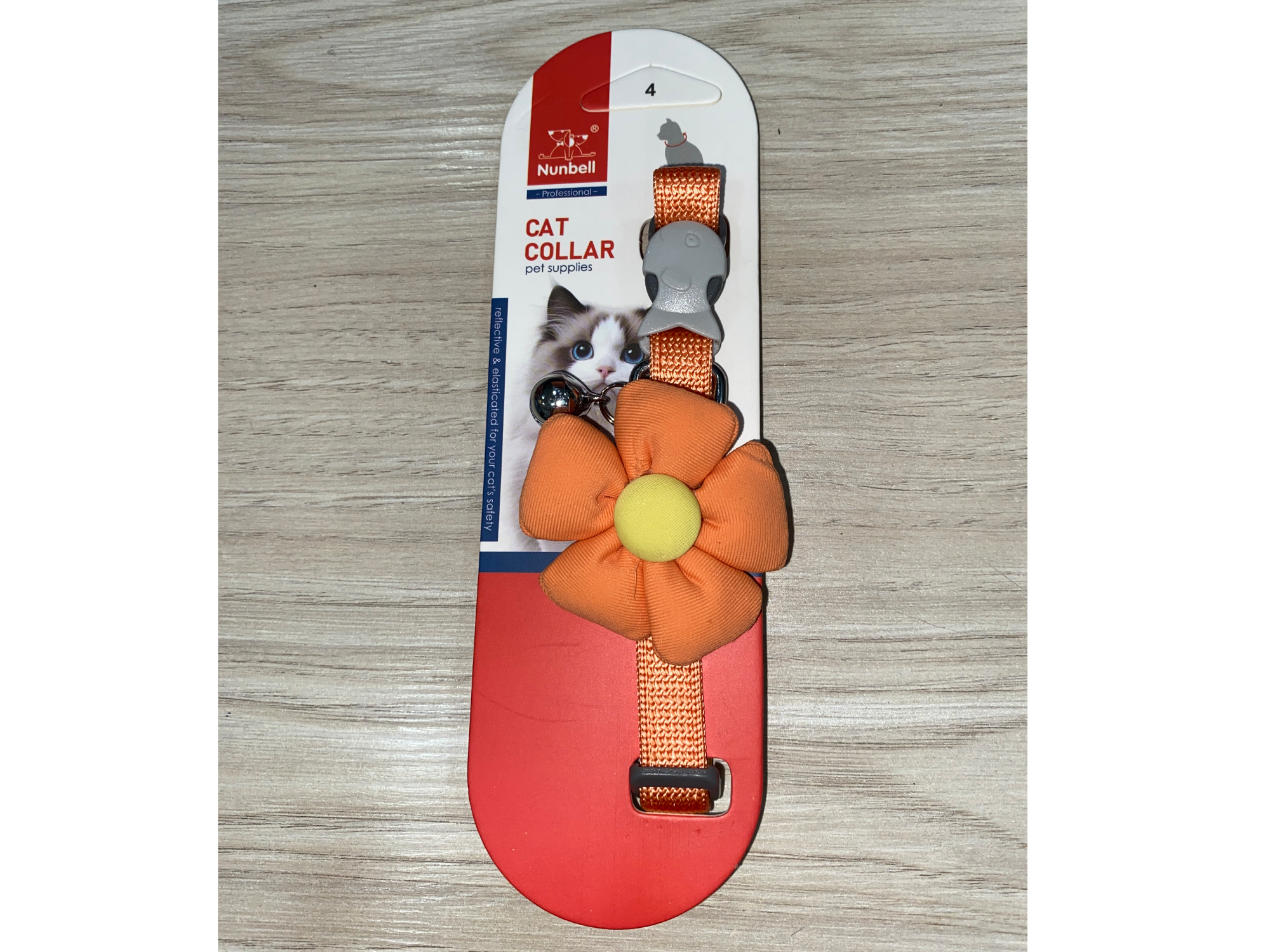 Collar para gato con flor 21786