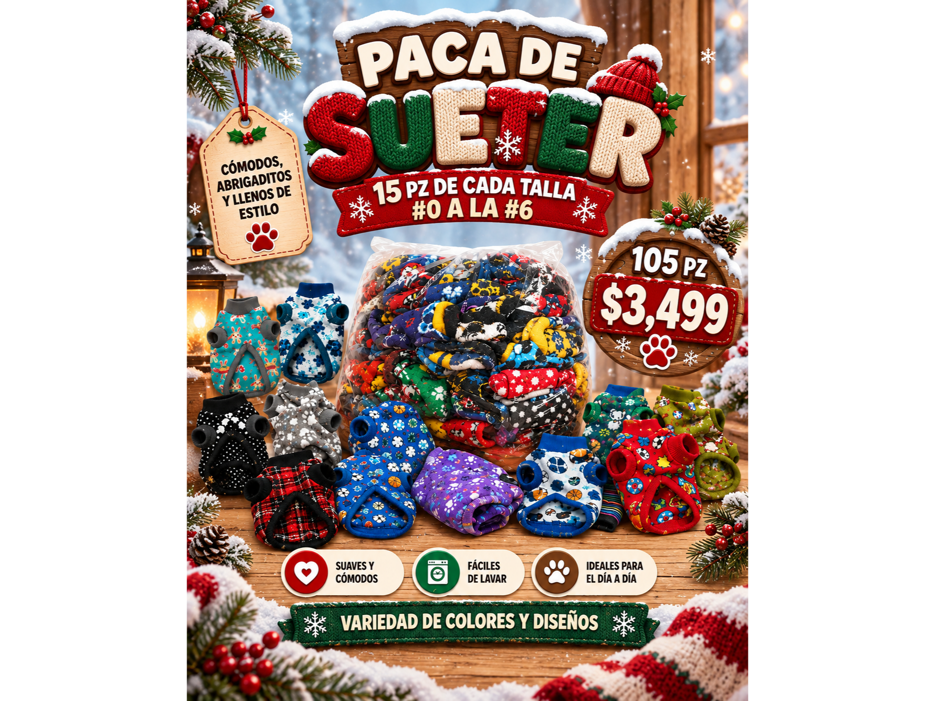 Paca de Suéter (105 pz) $3,499