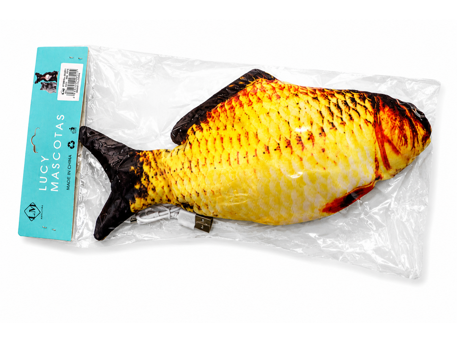 JUGUETE DE PEZ RECARGABLE PARA GATO CON CATNIP 2821