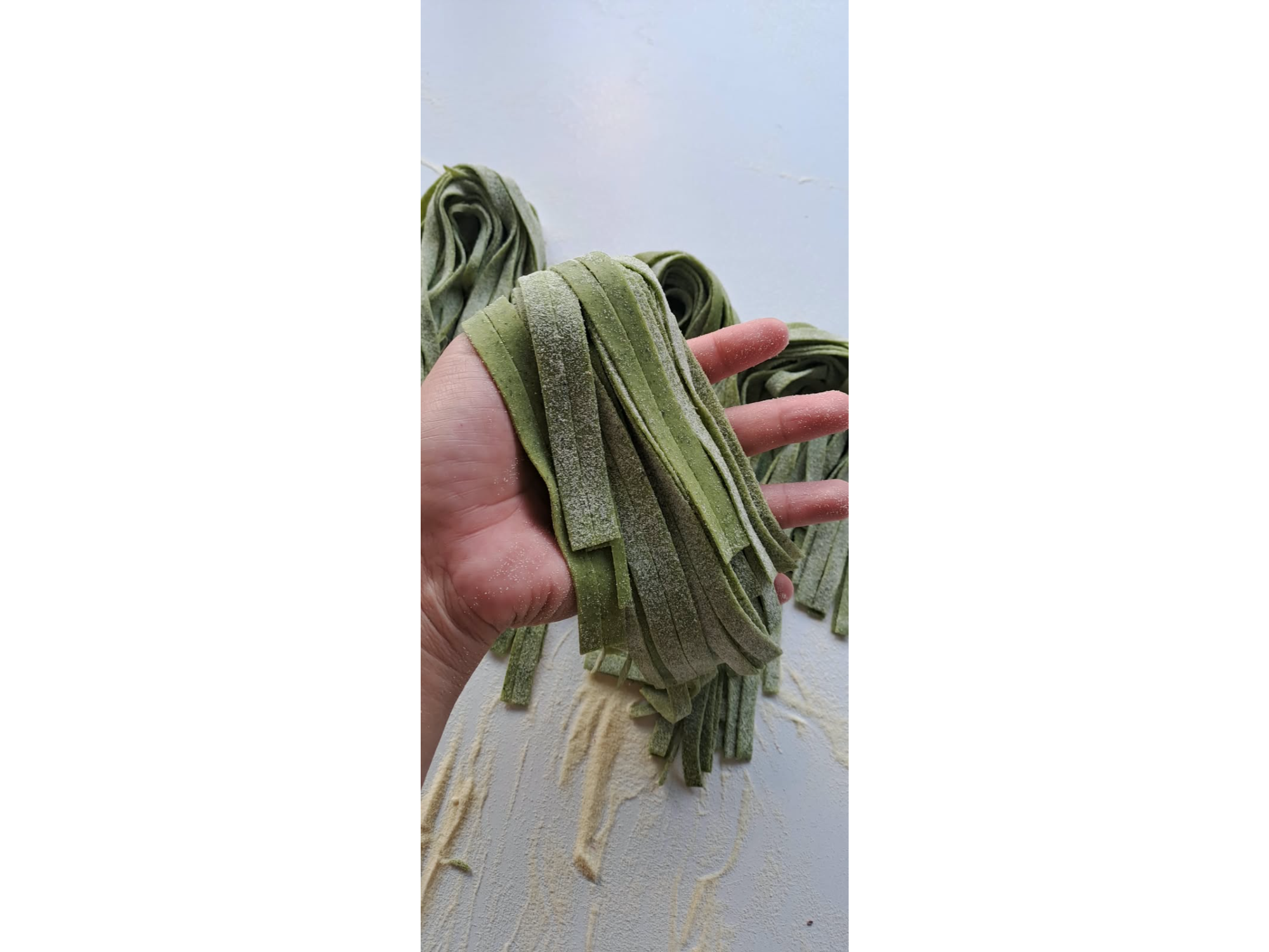 Tagliatelle de espinaca