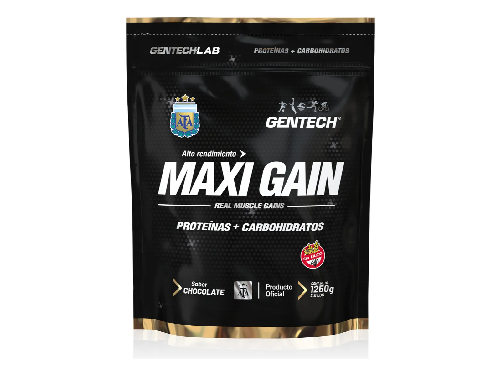 Maxi Gain Gentech 1250 Grs Ganador De Peso Masa Muscular