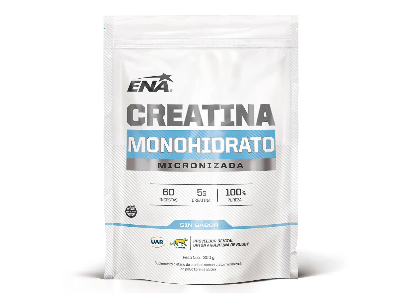 Ena Sport Creatina Micronizada 100% Pura En Doypack De 300g Sabor Neutro