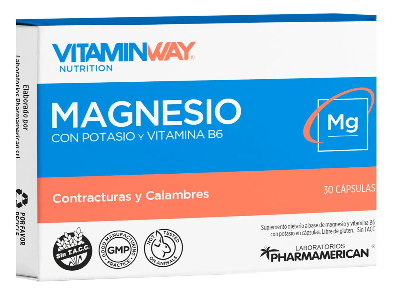 Magnesio Con Potasio Y Vitamina B6 Vitamin Way X 30 Capsulas