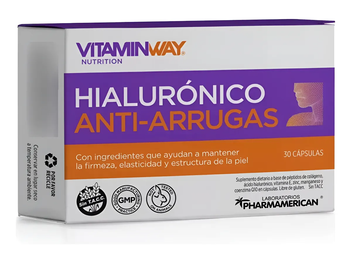 Hialuronico Anti Arrugas Vitamin Way Suplemento X 30 Capsula Sin Sabor