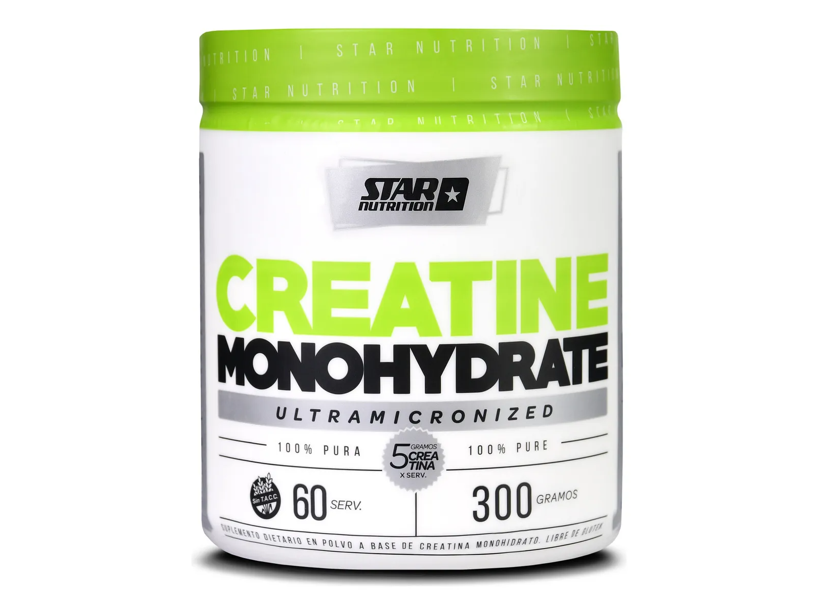 Pote Star Nutrition 300 Gr Monohidrato Micronizada Sin sabor