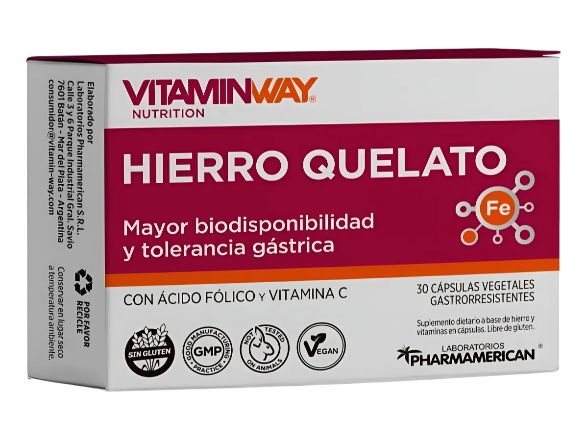 Hierro Quelato X30 Caps -vitaminway Neutro