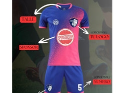 Conjunto deportivo.( camiseta y short ).futbol